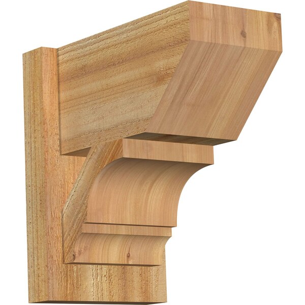 Ekena Millwork Balboa Slat Rough Sawn Outlooker, Western Red Cedar, 8"W x 14"D x 14"H OUT08X14X14BOA06RWR - main